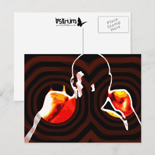 Feuer. Postkarte (Vorne/Hinten)