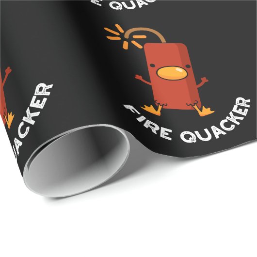 Feuer Quacker Funny Fireworks Puff Dark BG Geschenkpapier (Rolleneckpunkt)