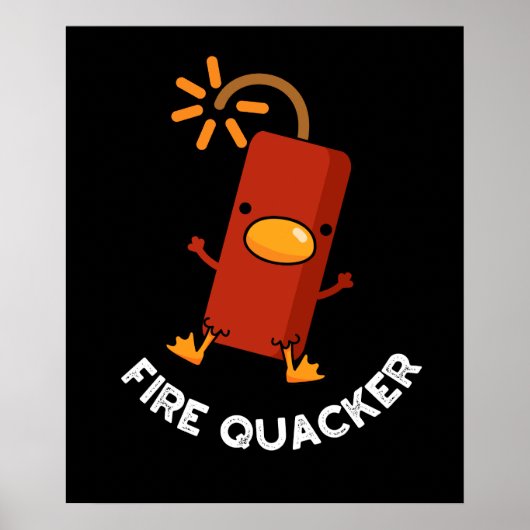 Feuer Quacker Funny Fireworks Puff Dark BG Poster (Vorne)