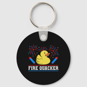 Feuer-Quacker-Gummiente 4. Juli Feuerwerk  Schlüsselanhänger