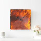 Feuer Quadratische Wanduhr (Zuhause)