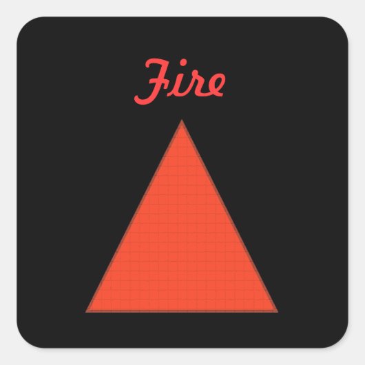 Feuer Quadratischer Aufkleber (Vorderseite)