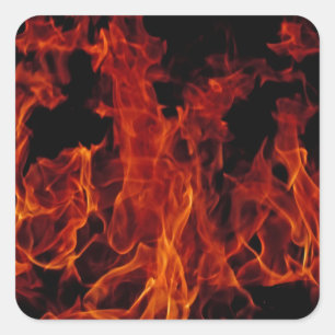 Feuer Quadratischer Aufkleber