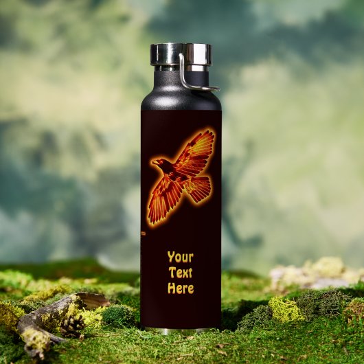 Feuer Rabe Trinkflasche (Außenbereich (gedreht))