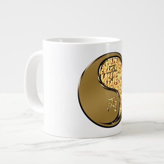 Feuer Ratte Jumbo-Tasse (Vorderseite Links)