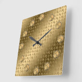 Feuer-Ratte Quadratische Wanduhr (Winkel)