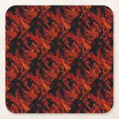 Feuer Rechteckiger Pappuntersetzer (Vorderseite)