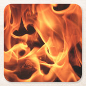 Feuer Rechteckiger Pappuntersetzer (Vorderseite)