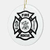 Feuer-Rettung Keramik Ornament (Links)