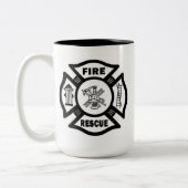 Feuer-Rettung Zweifarbige Tasse (Links)