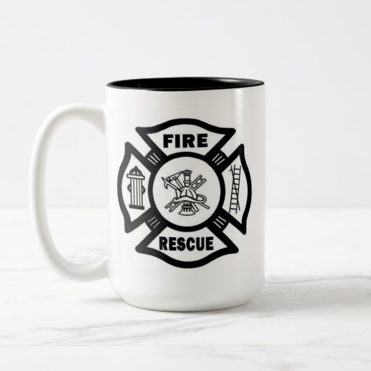 Feuer-Rettung Zweifarbige Tasse (Links)