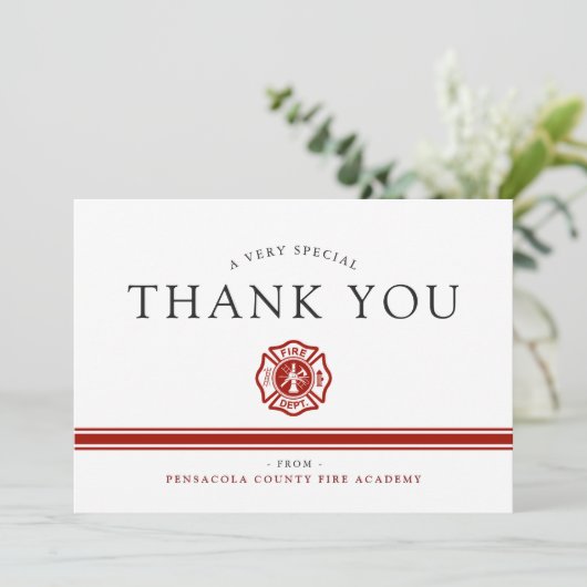 Feuer-Rettungs-Hochschulgewohnheit Dankeskarte (Stehend Vorderseite)