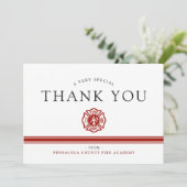 Feuer-Rettungs-Hochschulgewohnheits-Glückwunsch Dankeskarte (Stehend Vorderseite)