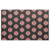 Feuer-Rettungs-Malteserkreuz-Symbol-Schwarzes Stoff (Fat Quarter (45,7 x 55,9 cm))