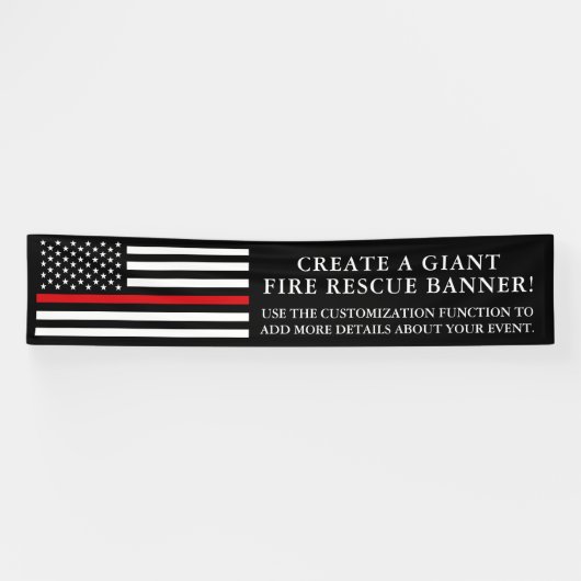 Feuer-Rettungs-themenorientierte amerikanische Banner (Horizontal)
