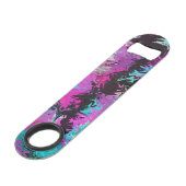 Feuer-Rosa-und Blau-Edelstahl-Flaschen-Öffner Speed Flaschenöffner (Rückseite Schrägansicht)