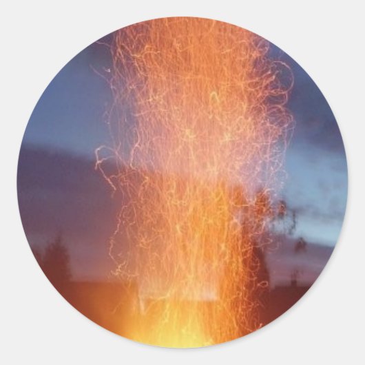 Feuer Runder Aufkleber (Vorderseite)