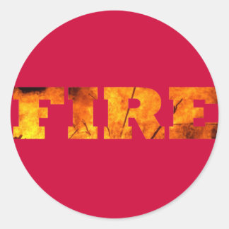 Feuer Runder Aufkleber