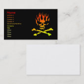 Feuer-Schädel-Geschäfts-Visitenkarte Visitenkarte (Vorne/Hinten)