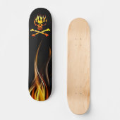Feuer-Schädel Skateboard (Vorderseite)