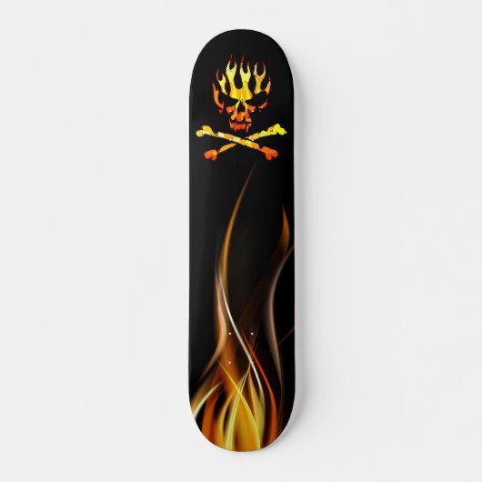 Feuer-Schädel Skateboard (Vorne)
