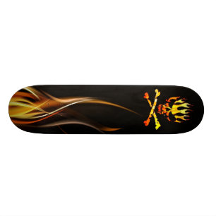 Feuer-Schädel Skateboard