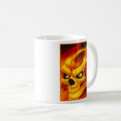 Feuer-Schädel-Tasse Kaffeetasse (VorderseiteRechts)