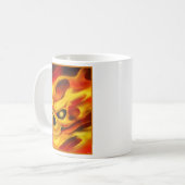 Feuer-Schädel-Tasse Kaffeetasse (Vorderseite Links)