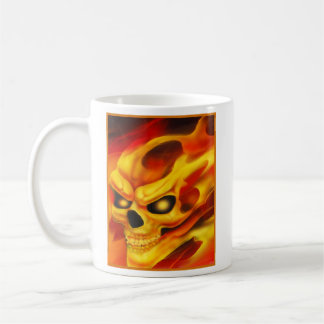 Feuer-Schädel-Tasse Kaffeetasse