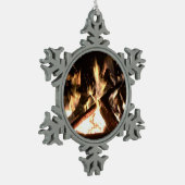 Feuer Schneeflocken Zinn-Ornament (Links)