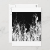 Feuer (schwarz-weiß) postkarte (Vorne/Hinten)