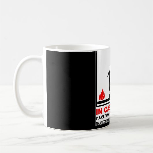 Feuer-Sicherheits-Tasse Kaffeetasse (Links)