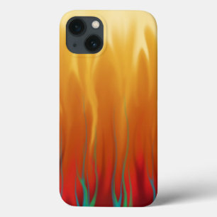 Feuer - Simulierte Flammen abstrakte Kunst iPhone 13 Hülle