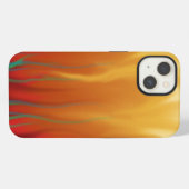 Feuer - Simulierte Flammen abstrakte Kunst iPhone Hülle (Rückseite (Horizontal))