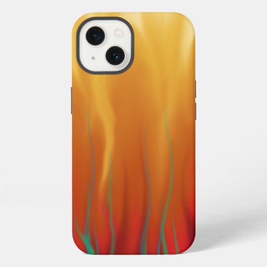 Feuer - Simulierte Flammen abstrakte Kunst iPhone Hülle (Rückseite)