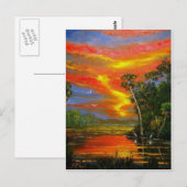 Feuer Sky Sunset Postkarte (Vorne/Hinten)
