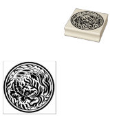 Feuer speiender Drache Gummistempel (Stempel)