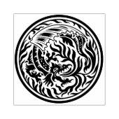 Feuer speiender Drache Gummistempel (Prägung)