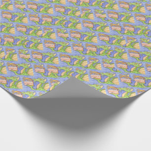 FEUER SPEIENDER DRACHEN GEBURTSTAGSKERZEN GESCHENKPAPIER