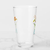 Feuer speiender Stockmann Glas (Links)
