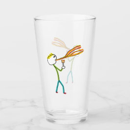 Feuer speiender Stockmann Glas