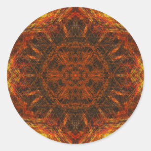 Feuer-Stern-Gewohnheits-Aufkleber Runder Aufkleber