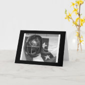 Feuer-Sturzhelm und Flagge Karte (Gelbe Blume)