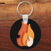 Feuer (Symbol für 3D-Flammen) Schlüsselanhänger (Vorderseite)