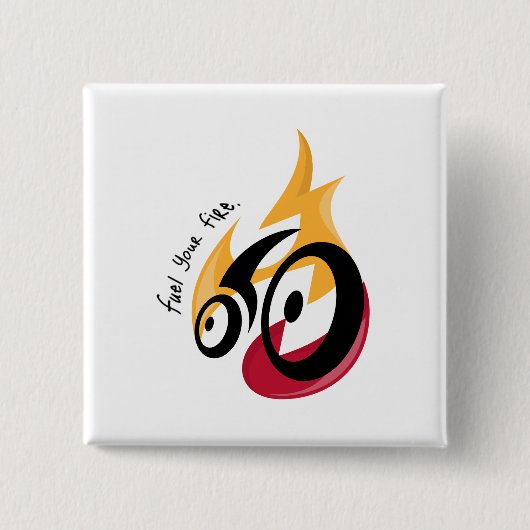 Feuer tanken. Radmotivation Button (Vorderseite)
