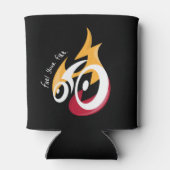 Feuer tanken. Radmotivation Dosenkühler (Rückseite)