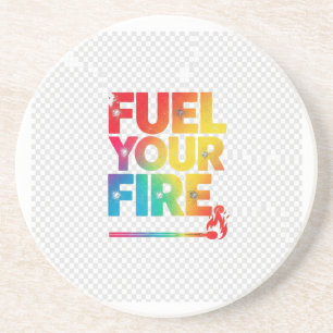 Feuer tanken, T - Shirt gestalten Getränkeuntersetzer