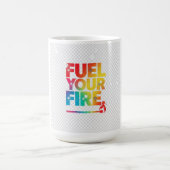 Feuer tanken, T - Shirt gestalten Kaffeetasse (Mittel)