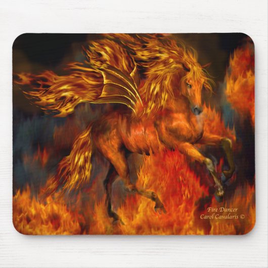 Feuer-Tänzer-Fantasie Mousepad (Vorne)
