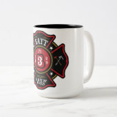 Feuer-Tasse des Bataillon-3 Zweifarbige Tasse (VorderseiteRechts)
